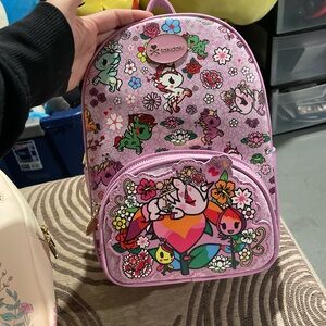 Tokidoki Floral Kids Backpack - Pink and Multicolor